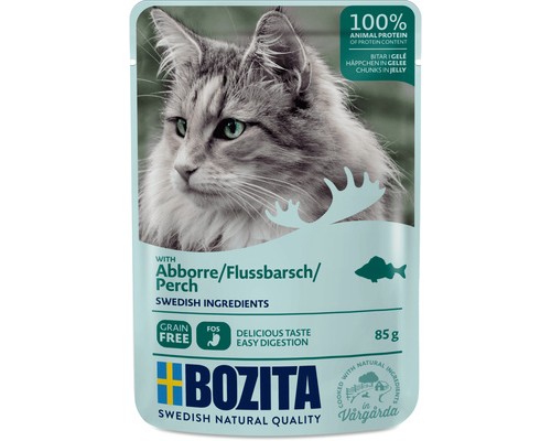 Bozita кусочки в желе для кошек, с окунем