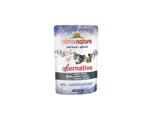 Almo Nature (консервы) паучи для кошек с сардинами 91% мяса