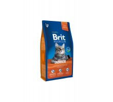 Корм Brit  Premium Cat для кошек домашнего содержания, с курицей и печенью 1,5 кг