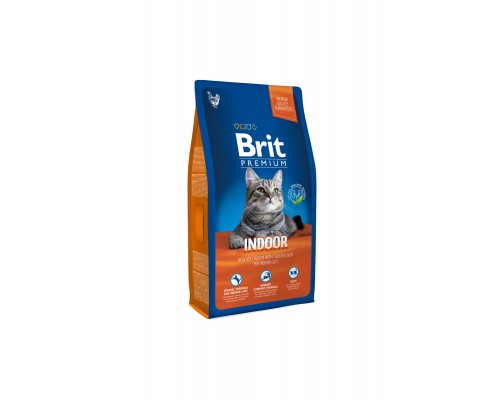 Корм Brit  Premium Cat для кошек домашнего содержания, с курицей и печенью 300 г