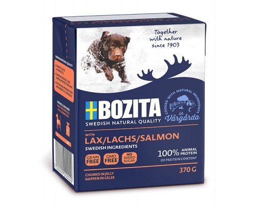 Bozita naturals кусочки в желе для собак, с лососем 370 г