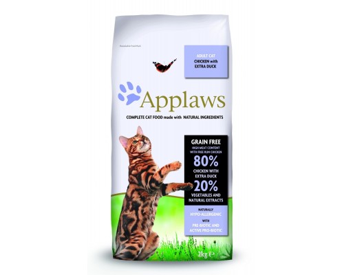 Корм Applaws беззерновой для кошек "Курица и Утка/Овощи: 80/20%" 7,5 кг