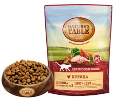 Корм Nature's Table сухой корм для взрослых кошек, с курицей 190 г