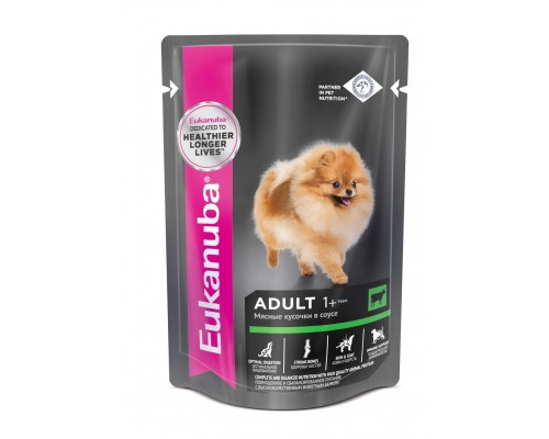 Eukanuba паучи корм для собак с говядиной в соусе