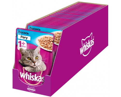 Whiskas влажный корм для кошек, рагу с лососем