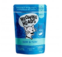 Meowing Heads консервы паучи для кошек с сардинами, тунцом, курицей и говядиной "Все лучшее сразу"