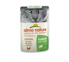 Almo Nature (консервы) паучи с курицей для вывода шерсти у кошек