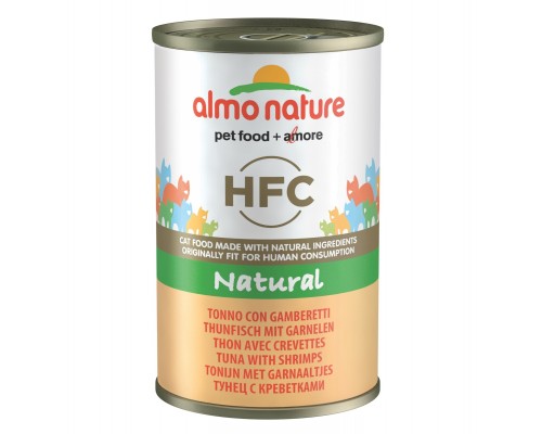 Almo Nature (консервы) консервы для кошек, с тунцом и креветками, 55% мяса