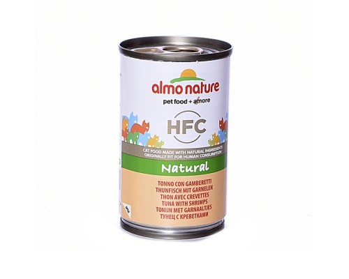 Almo Nature (консервы) консервы для кошек, с тунцом и креветками, 55% мяса