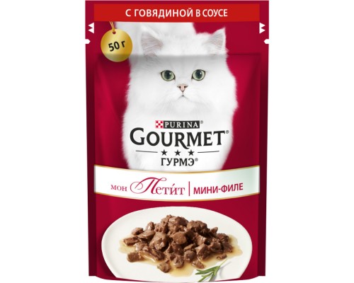 Gourmet кусочки в соусе Mon Petit говядиной