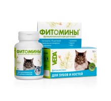 Веда фитомины для зубов и костей кошек, 100 таб. 50 г