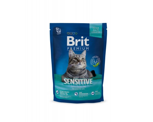 Корм Brit  Premium Cat гипоаллергенный, для кошек с чувствительным пищеварением, с ягненком 800 г