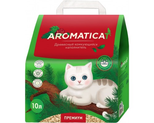 AromatiCat древесный комкующийся наполнитель Premium 4 кг