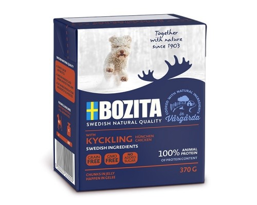 Bozita  Naturals кусочки в желе для щенков и юниоров, с курицей 370 г