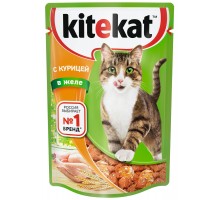 Kitekat паучи с курицей в желе для кошек