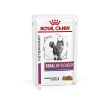 Royal Canin (вет. паучи) кусочки в соусе для кошек при лечении почек, с курицей