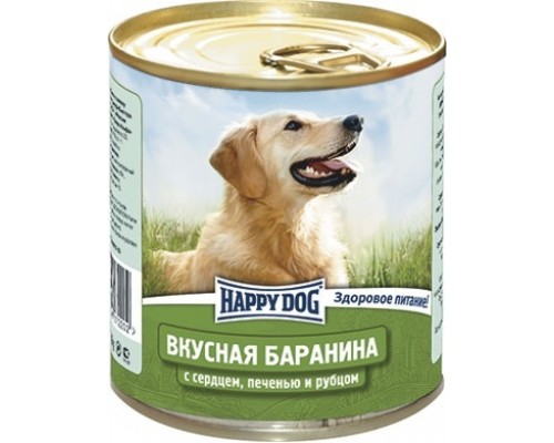 Happy dog консервы для собак с бараниной, сердцем, печенью и рубцом 750 г