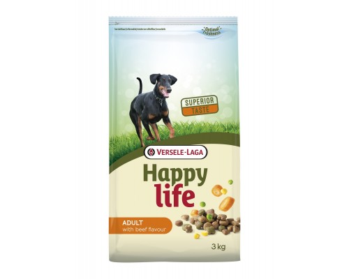 Корм Happy Life (Versele-Laga) для собак, со вкусом говядины 3 кг