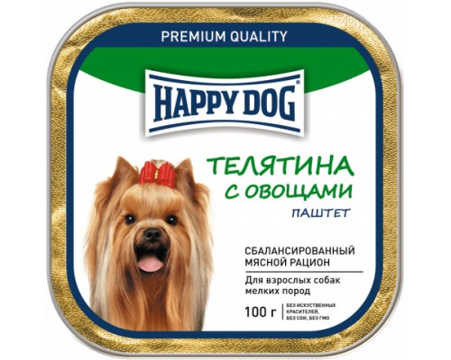 Happy dog паштет  "Телятина с овощами" 100 г