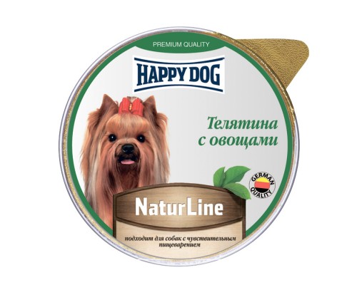 Happy dog паштет  "Телятина с овощами" 125 г