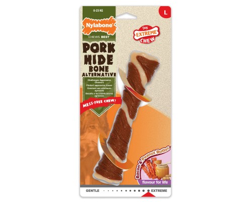 Nylabone экстремальная свиная кость для собак 0-23 кг, с беконом и арахисовой пастой 277 г