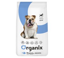 ORGANIX сухой корм для взрослых собак с форелью и лососем 2,5 кг