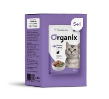 ORGANIX паучи набор паучей 5+1 для стерилизованных кошек: лосось в желе