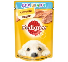 Pedigree влажный корм для щенков от 1 месяца, паштет с курицей 80 г