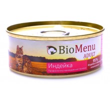 BioMenu паштет для кошек с индейкой