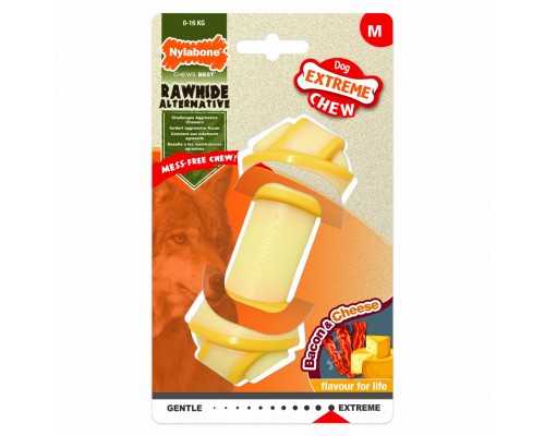 Nylabone экстра-жесткая косточка с узлами, с ароматом бекона и сыра L