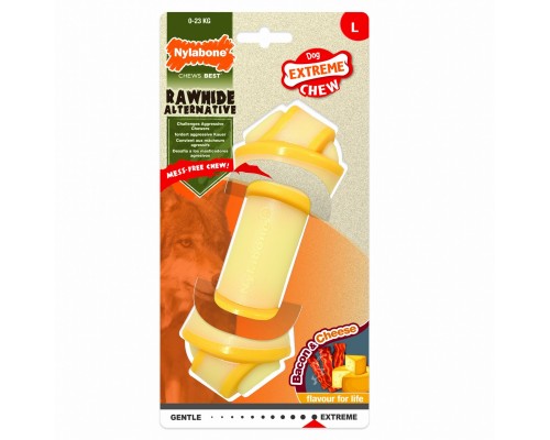 Nylabone экстра-жесткая косточка с узлами, с ароматом бекона и сыра L