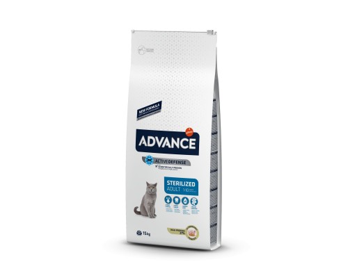 Корм Advance для стерилизованных кошек, с индейкой 1,5 кг