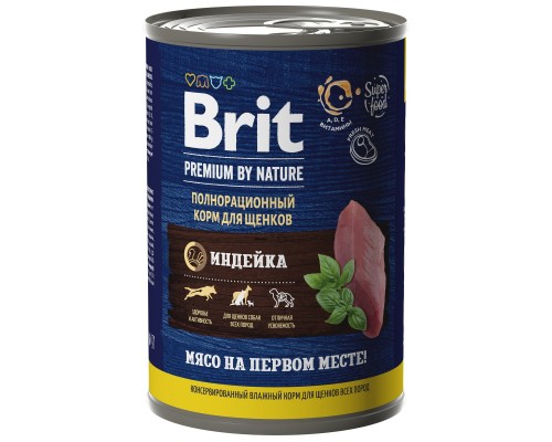 Brit консервы с индейкой для собак 410 г