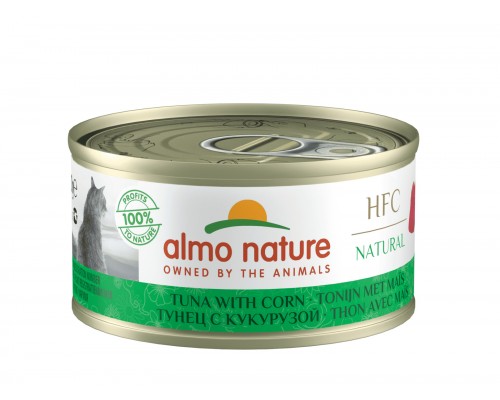 Almo Nature (консервы) консервы для кошек с тунцом и сладкой кукурузой, 75% мяса