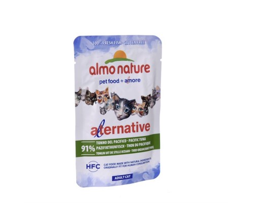 Almo Nature (консервы) паучи для кошек "Тихоокеанский тунец" 91% мяса