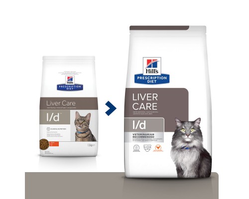 Hill's Prescription Diet l/d Liver Care сухой диетический, для кошек при заболеваниях печени, с курицей