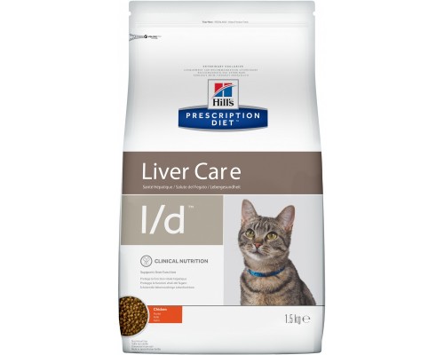 Hill's Prescription Diet l/d Liver Care сухой диетический, для кошек при заболеваниях печени, с курицей