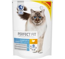 Корм Perfect Fit сухой полнорационный, для красивой шерсти и здоровой кожи, с индейкой 650 г