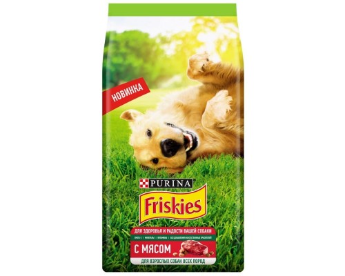 Корм Friskies сухой корм для взрослых собак, с мясом 500 г