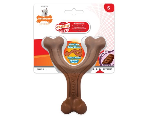 Nylabone грудная косточка экстра-жесткая, с ароматом бизона S