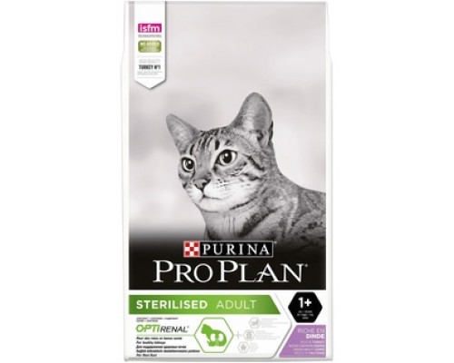 Корм Purina Pro Plan для стерилизованных кошек и кастрированных котов, с высоким содержанием индейки 1,9 кг