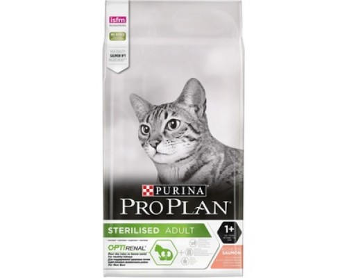 Корм Purina Pro Plan  для взрослых стерилизованных кошек и кастрированных котов, с высоким содержанием лосося 3 кг