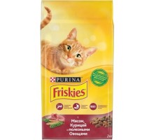 Корм Friskies для взрослых кошек, с мясом, курицей и полезными овощами 2 кг