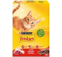 Корм Friskies сухой корм для взрослых кошек, с мясом, курицей и полезными овощами 2 кг