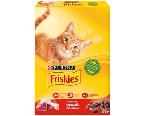 Корм Friskies сухой корм для взрослых кошек, с мясом, курицей и полезными овощами 2 кг