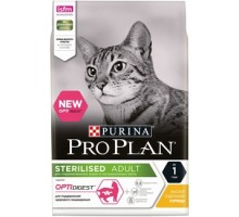 Корм Purina Pro Plan для стерилизованных кошек и кастрированных котов старше 1 года, с высоким содержанием курицы 10 кг