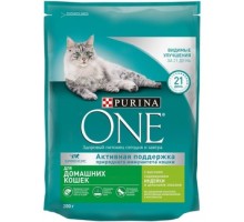 Корм Purina One сухой корм для взрослых кошек, живущих в домашних условиях, с высоким содержанием индейки и цельными злаками 1,5 кг