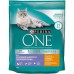 Корм Purina One для взрослых кошек для красивой шерсти, здоровой кожи и контроля образования волосяных комков, с высоким содержанием курицы и цельными злаками 750 г