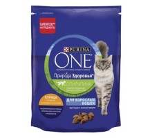 Корм Purina One сухой корм Природа Здоровья для взрослых кошек, с высоким содержанием курицы 180 г