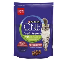 Корм Purina One  Природа Здоровья для стерилизованных кошек и кастрированных котов, с высоким содержанием говядины 180 г